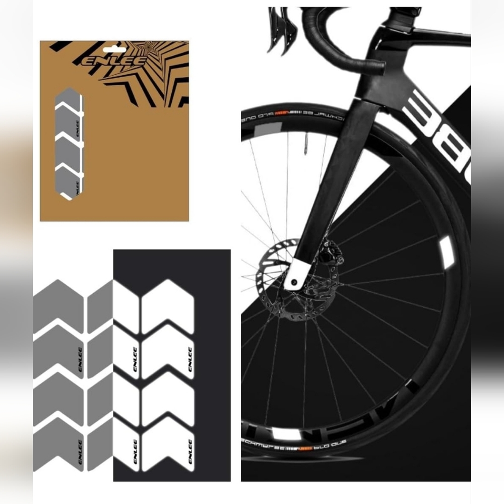 2 packs ENLEE Bicycle Reflective Stickers for Enhanced Safety